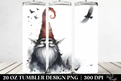 20 oz Tumbler Evil Gnome and Flowers Product Image 2