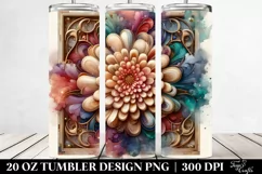 Shiny Chrysanthemum, Retro 20 Oz Tumbler Product Image 2