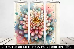 Abstract Wooden Chrysanthemum 20 Oz Tumbler Product Image 2