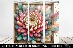 Abstract Wooden Chrysanthemum 20 Oz Tumbler Product Image 2