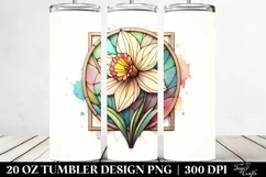 Abstract Wooden Daffodil 20 Oz Tumbler Product Image 2
