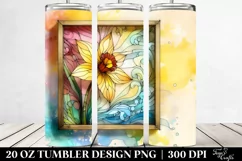 Abstract Wooden Daffodil 20 Oz Tumbler Product Image 2