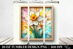 Abstract Wooden Daffodil 20 Oz Tumbler Product Image 2