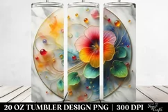 Colorful Nasturtium Marble Tumbler Product Image 2