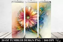 Abstract Wooden Gerbera 20 Oz Tumbler Product Image 2