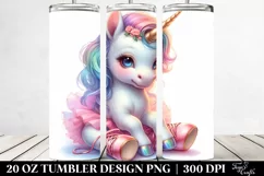Dancer Baby Unicorn Tumbler Design Product Image 2