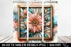 Abstract Wooden Gerbera 20 Oz Tumbler Product Image 2