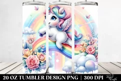 Rainbow Baby Unicorn Tumbler Design Product Image 2
