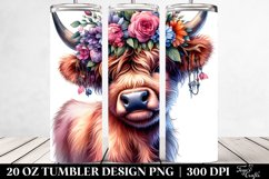 Baby Highlandcow with Cool Haircut 20 Oz Tumbler Product Image 2