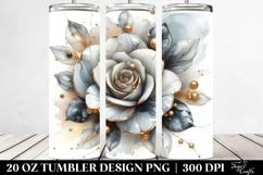 Detailed Glossy Rose | 20 Oz Tumbler Product Image 2