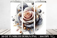Detailed Glossy Rose | 20 Oz Tumbler Product Image 2