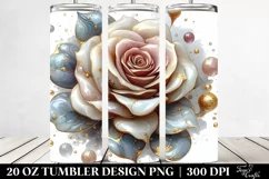 Detailed Glossy Rose | 20 Oz Tumbler Product Image 2
