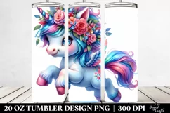 Running Baby Unicorn Tumbler Design Product Image 2