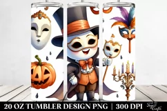 Funny Masquerade Halloween Clipart 20 Oz Tumbler Product Image 2