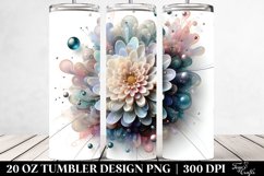 Glossy Chrysanthemum Tumbler Design Product Image 2