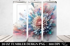 Glossy Chrysanthemum Tumbler Design Product Image 2