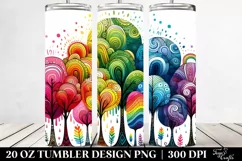 Colorful Whimsical Rainbow Trees | 20 Oz Tumbler Product Image 2