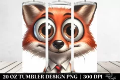 Expressive Fox with Goofy Smile | 20 Oz Tumbler Product Image 2