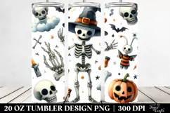 Simple Funny Halloween Skeleton 20 Oz Tumbler Product Image 2