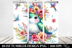 Sitting Hummingbird Tumbler Design Product Image 2