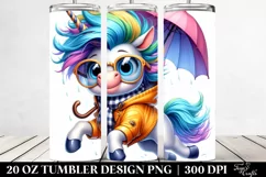 Baby Unicorn Jumping PNG Product Image 2