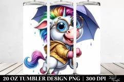 Cute Baby Unicorn Jumping with Cool Haircut Product Image 2