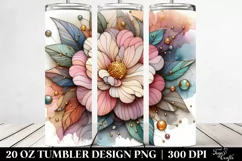 Abstract Wooden Camellia 20 Oz Tumbler Product Image 2