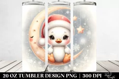 Pastel Retro Swan with Santa Hat | 20 oz Tumbler Product Image 2