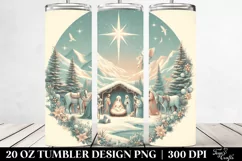 Retro Nativity Scene Clipart 20 Oz Tumbler Product Image 2