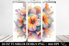 Abstract Nasturtium Watercolor 20 Oz Tumbler Product Image 2