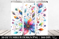 Colorful Flowers Watercolor | 20 Oz Tumbler Product Image 2