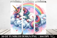 Unicorn Napping Cloud Tumbler | 20 Oz Tumbler Product Image 2