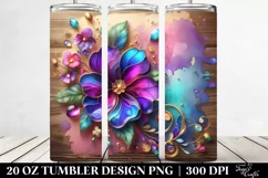 Colorful Violet Wooden Tumbler Product Image 2
