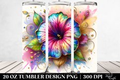 Colorful Petunia Tumbler Design Product Image 2