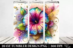 Colorful Petunia Tumbler Design Product Image 2