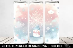 Simple Snowflake Digital Painting | 20 oz Tumbler Product Image 2
