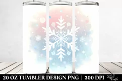 Simple Snowflake Digital Painting | 20 oz Tumbler Product Image 2