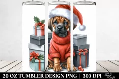Baby Ridgeback with Santa Hat PNG Product Image 2