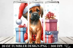 Baby Ridgeback with Santa Hat PNG Product Image 2