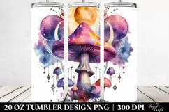 Magical Celestial Mushroom Clipart 20 Oz Tumbler Product Image 2