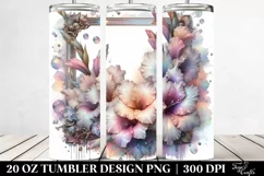 Abstract Pastel Gladiolus | 20 oz Tumbler Product Image 2