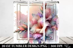 Abstract Pastel Gladiolus | 20 oz Tumbler Product Image 2