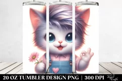 Baby Cat with Flower in Mouth PNG Product Image 2
