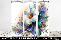 Glossy Morning Glory, Transparent 20 Oz Tumbler Product Image 2