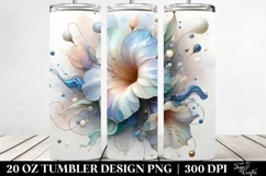Glossy Morning Glory, Transparent 20 Oz Tumbler Product Image 2