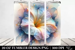Glossy Morning Glory, Transparent 20 Oz Tumbler Product Image 2