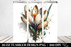 Abstract Wooden Stained Crocus | 20 Oz Tumbler Product Image 2