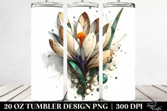 Abstract Wooden Stained Crocus | 20 Oz Tumbler Product Image 2