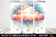 Vibrant Cloud with Snowflakes | 20 oz Tumbler Product Image 2