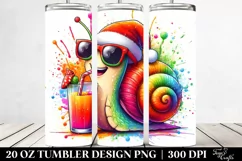 Colorful Snail Sipping | 20 oz Tumbler Product Image 2